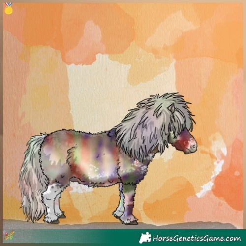 Horse Color:Nacre White Spotted Silver Brown Onyx