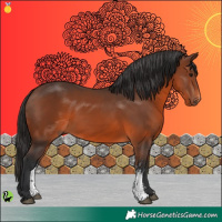 Horse Color:Brown Sabino
