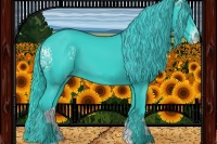 Horse Color:Watercolor White Spotted Black 