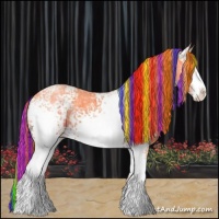 Horse Color:Painted Watercolor White Spotted Liver Chestnut Ice Sabino 