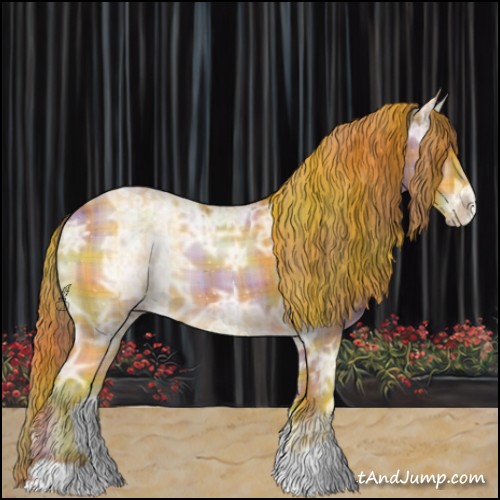 Horse Color:Nacre Plaid Chestnut Ice