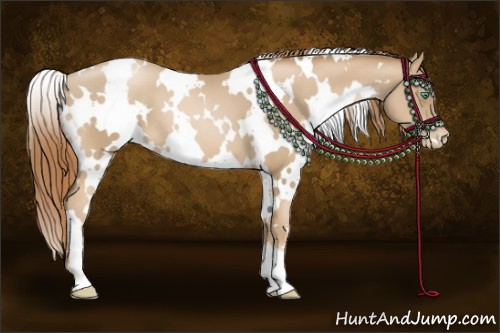 Horse Color:White Spotted Smoky Black Pearl 