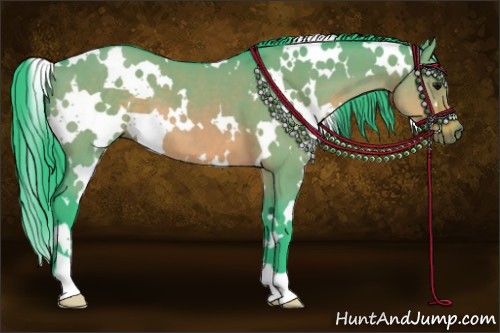 Horse Color:Watercolor White Spotted Brown Dun 