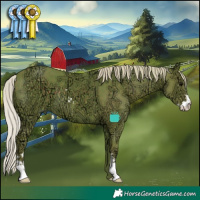 Horse Color:Watercolor Silver Black Ice Sabino
