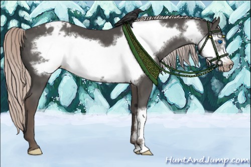 Horse Color:Silver Black Frame Appaloosa 