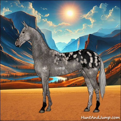 Horse Color:Void Silver Grullo Ice Sabino Appaloosa 