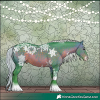 Horse Color:Watercolor Silver Brown Ice Sabino Tobiano 