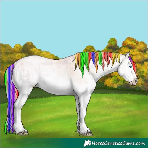 Horse Color:Painted White Spotted Buckskin Ice Roan Pearl Onyx Splash  and Painted White Spotted Buckskin Ice Pearl Onyx Splash Tobiano 