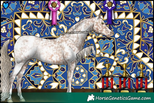 Horse Color:White Spotted Liver Chestnut Pearl Snowcap 