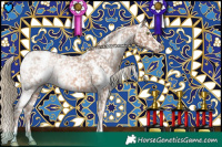 Horse Color:White Spotted Liver Chestnut Pearl Snowcap 