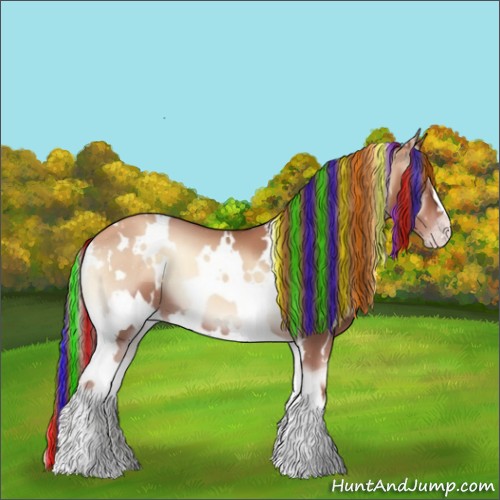 Horse Color:Painted White Spotted Gold Champagne Onyx