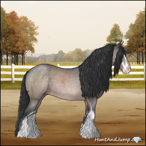 Horse Color:Platinum Brown Roan Sabino 