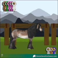 Horse Color:Brown Dun Mushroom 