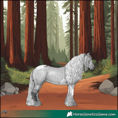 Horse Color:Silver Grullo Chinchilla Tobiano Rabicano 