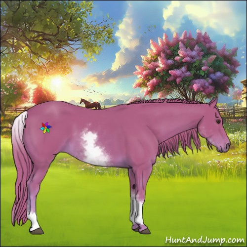 Horse Color:Watercolor White Spotted Chestnut 