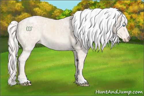 Horse Color:Silver Smoky Creme Ice Rabicano