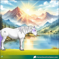 Horse Color:Watercolor White Spotted Black Ice