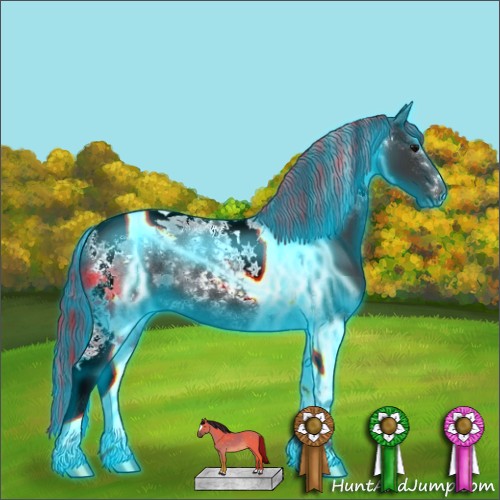 Horse Color:Painted Thunderstruck Black Tobiano 