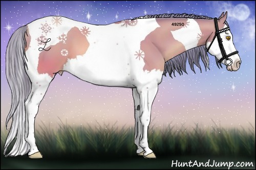 Horse Color:Watercolor Bay Pearl Splash Tobiano 