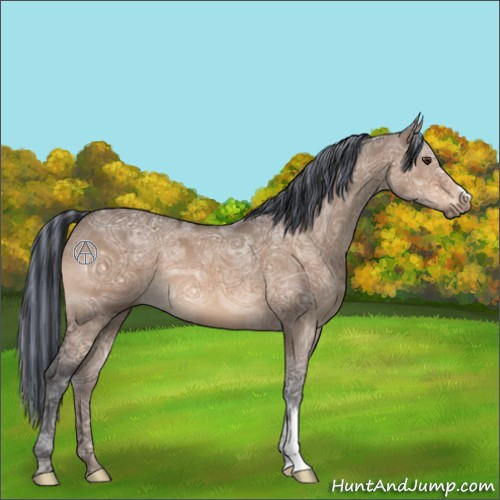 Horse Color:Painted Brown Ice Dun 