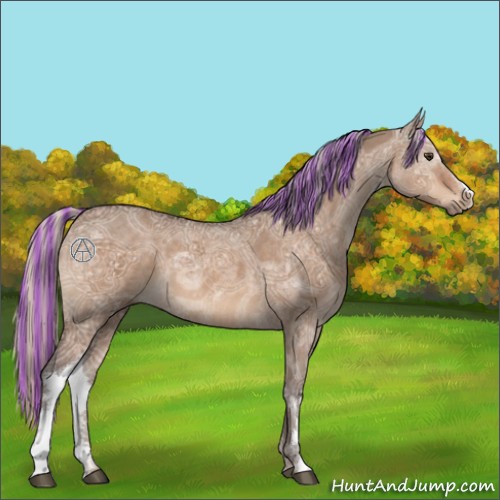 Horse Color:Painted Silver Brown Ice Dun