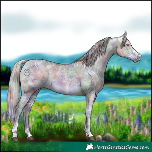 Horse Color:Nacre Silver Grullo Chinchilla Ice 