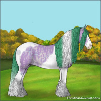 Horse Color:Watercolor Amber Champagne Dun Splash Tobiano  and Watercolor Brown Splash Tobiano 