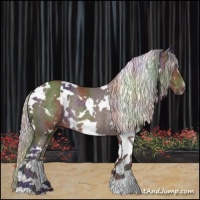 Horse Color:Nacre White Spotted Silver Brown Rabicano 