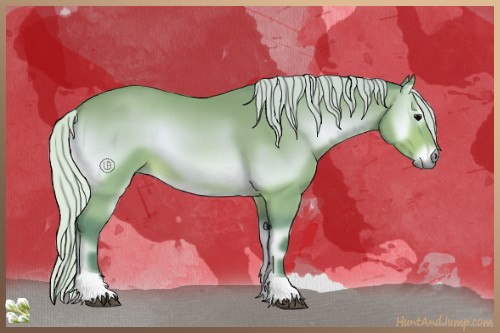 Horse Color:Watercolor Silver Brown Onyx Tobiano 