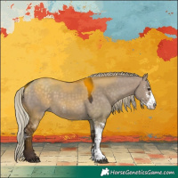 Horse Color:Silver Brown Dun Sabino Rabicano