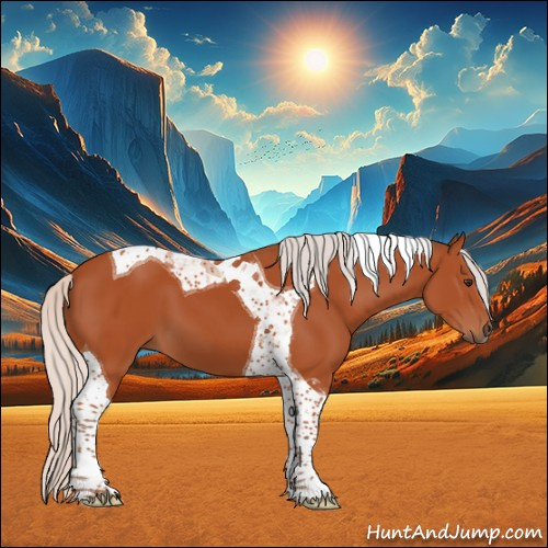 Horse Color:Silver Brown Tobiano 