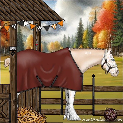 Horse Color:Gold Champagne Pearl Rabicano  and Gold Champagne Pearl Splash Rabicano 