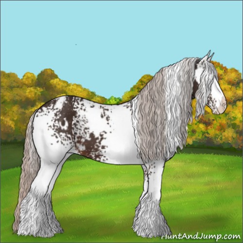 Horse Color:White Spotted Silver Brown