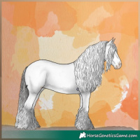 Horse Color:Platinum White Spotted Brown Dun Near Leopard 