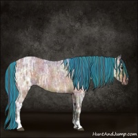 Horse Color:Painted Nacre Brown Ice Roan Tobiano 