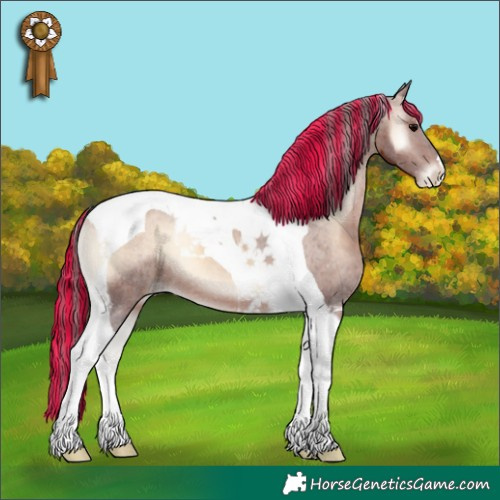 Horse Color:Painted Chocolate Brown Onyx Tobiano Varnish