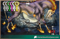 Horse Color:Watercolor Sable Champagne Tobiano