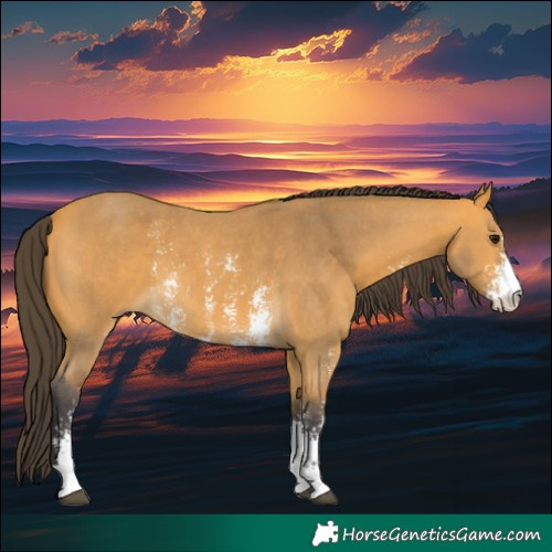 Horse Color:Buckskin Sabino 
