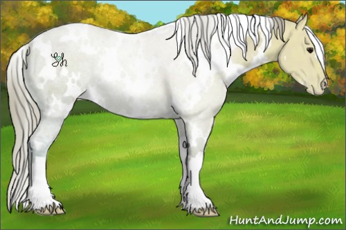 Horse Color:Watercolor White Spotted Black Ice Pearl 