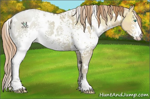 Horse Color:White Spotted Smoky Black Ice Pearl 