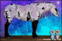 Horse Color:Watercolor White Spotted Liver Chestnut Ice 