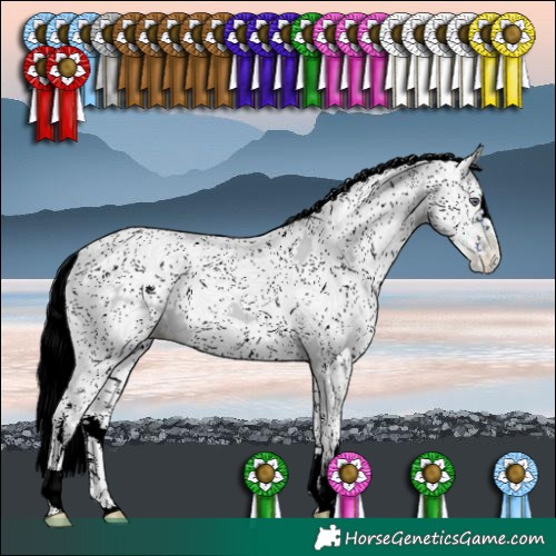 Horse Color:White Spotted Classic Champagne Chinchilla Ice Pearl 