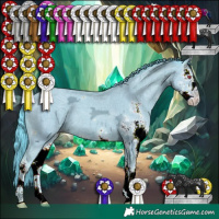 Horse Color:Watercolor Classic Champagne Chinchilla Ice Sabino 