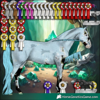 Horse Color:Watercolor Classic Champagne Chinchilla Ice Sabino 