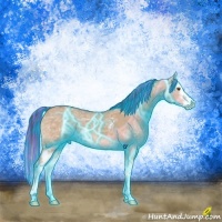 Horse Color:Painted Thunderstruck White Spotted Brown Ice Dun Splash 
