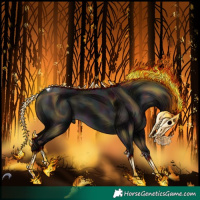 Horse Color:Midnight Chocolate Brown Chinchilla Dun Tobiano 