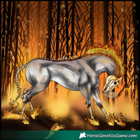 Horse Color:Chocolate Sable Champagne Chinchilla Onyx Rabicano 