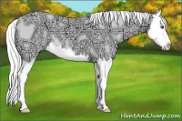 Horse Color:Gold Champagne Chinchilla Ice Sabino Splash 