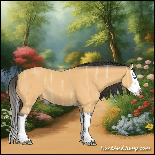 Horse Color:Buckskin Ice Roan Splash 
