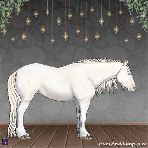 Horse Color:Amber Cream Champagne Pearl Tobiano 